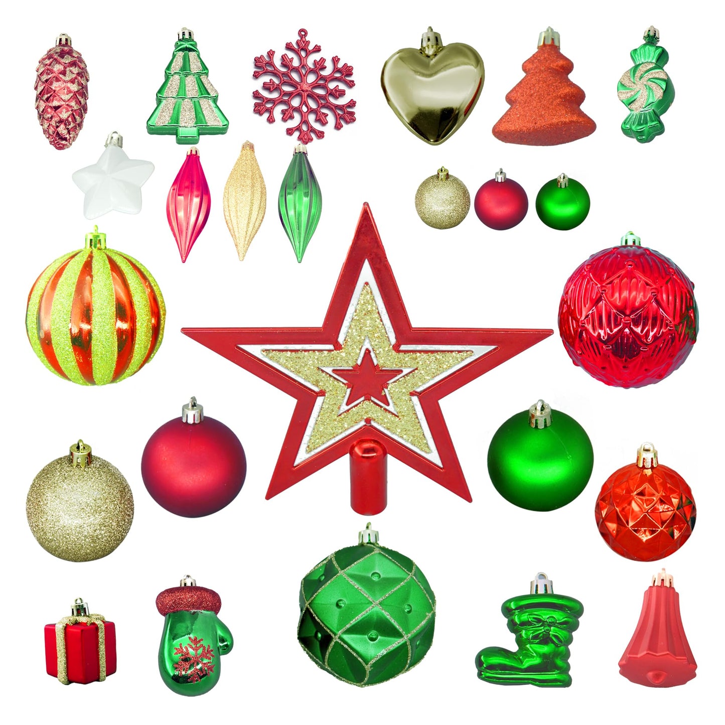 100pcs Christmas Balls Ornaments Set