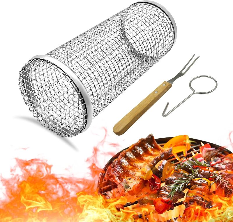 Rolling Grill Basket