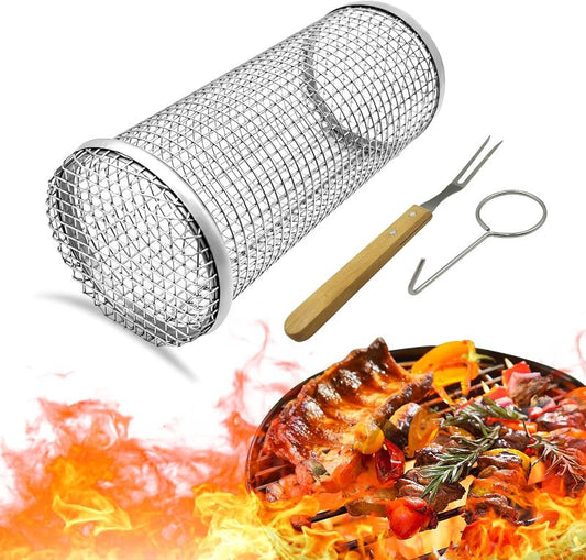 Rolling Grill Basket