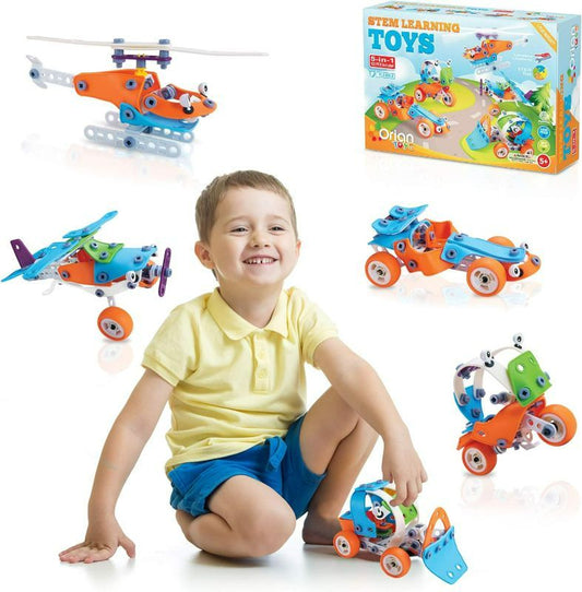 Kids Toys STEM Learning Play Set for Boys and Girls, 132 Pcs