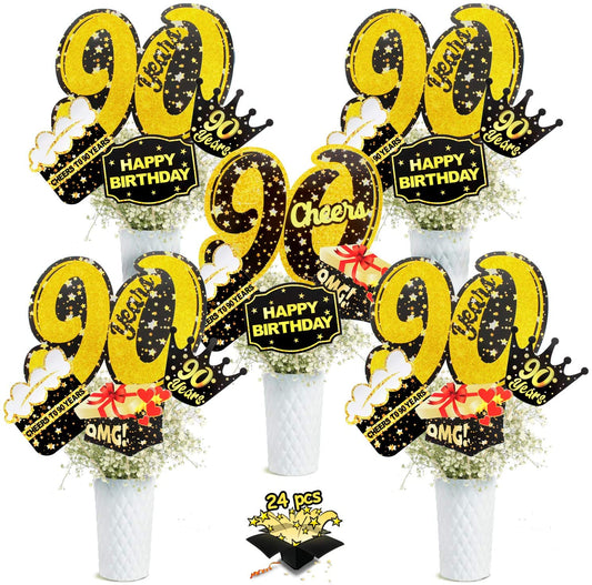 90th Birthday Party Centerpiece Sticks