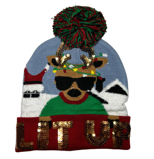 (Lit Up) Christmas Light Up Beanie