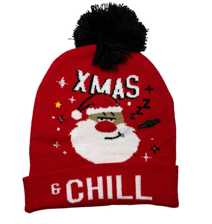 (XMAS & CHILL)  Christmas Light Up Beanie