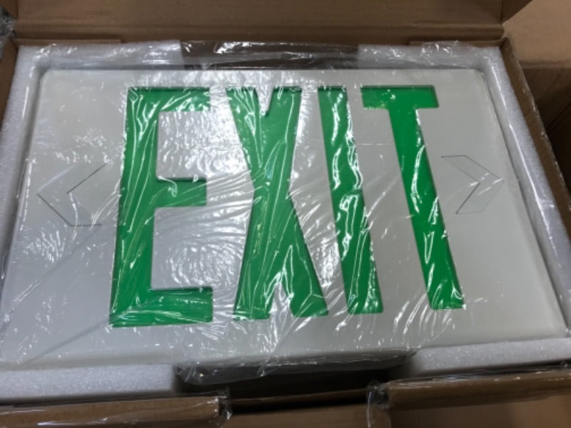 Ainfox 6 Pack LED Exit Sign Emergency Wall Light, Back -up Letter Cover (green/6pack)