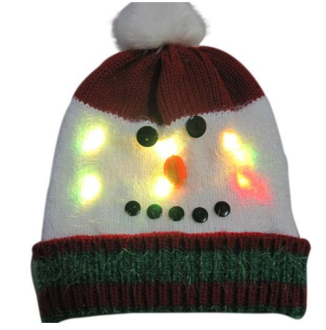 (Snowman) Christmas Light Up Beanie